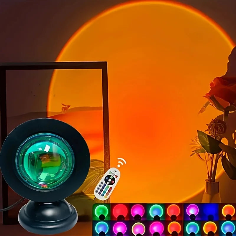 1PC Sunset Lamp - Creating a Warm, Inviting Sunset Atmosphere for Your Evenings - Ideal for Relaxation, Home Decor, and Ambiance