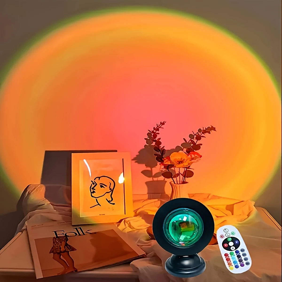 1PC Sunset Lamp - Creating a Warm, Inviting Sunset Atmosphere for Your Evenings - Ideal for Relaxation, Home Decor, and Ambiance