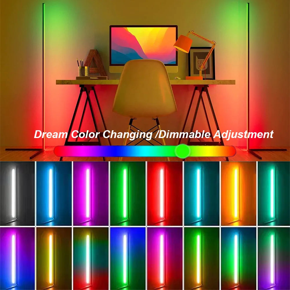 LED ambiance floor lamp, decorative atmosphere lamp, APP control, remote control tuner, change light mode with music rhythm